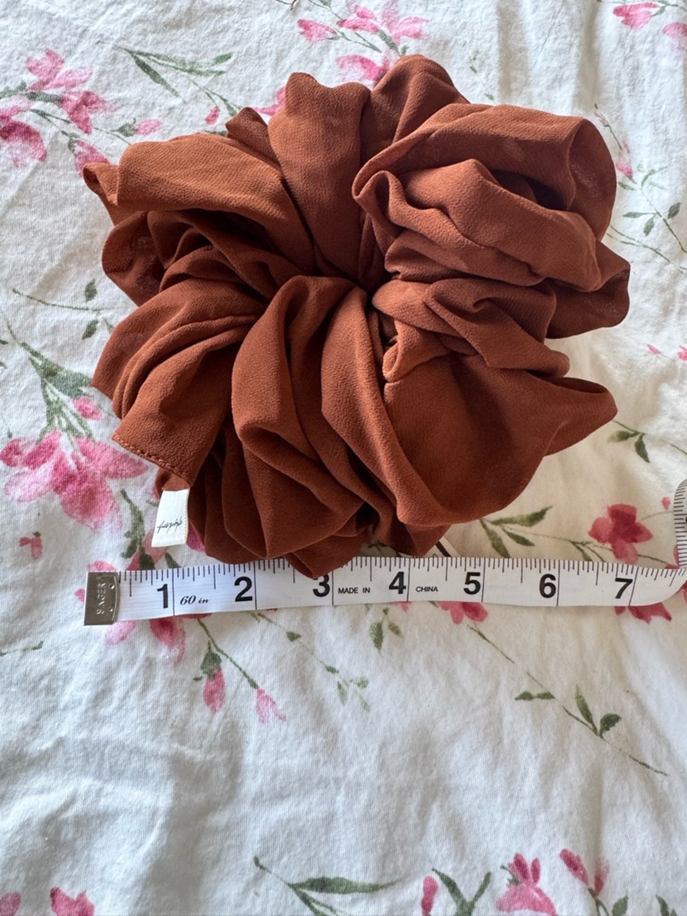 Free People Terracotta Brown Jumbo Scrunchie